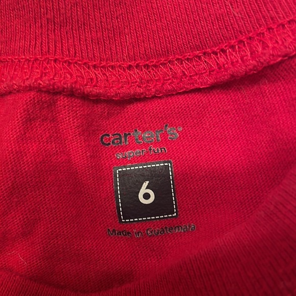 Carter’s tank top Boys basketball slam dunk Red sleeveless size 6 cotton - Picture 6 of 7